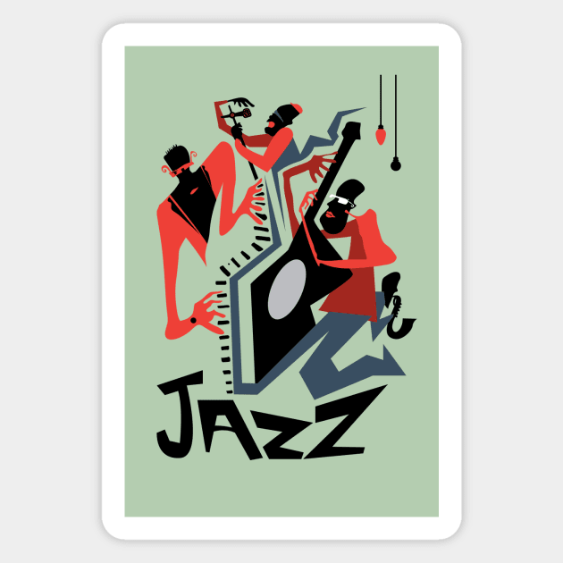 Jazz Quartet Magnet by PLAYDIGITAL2020
